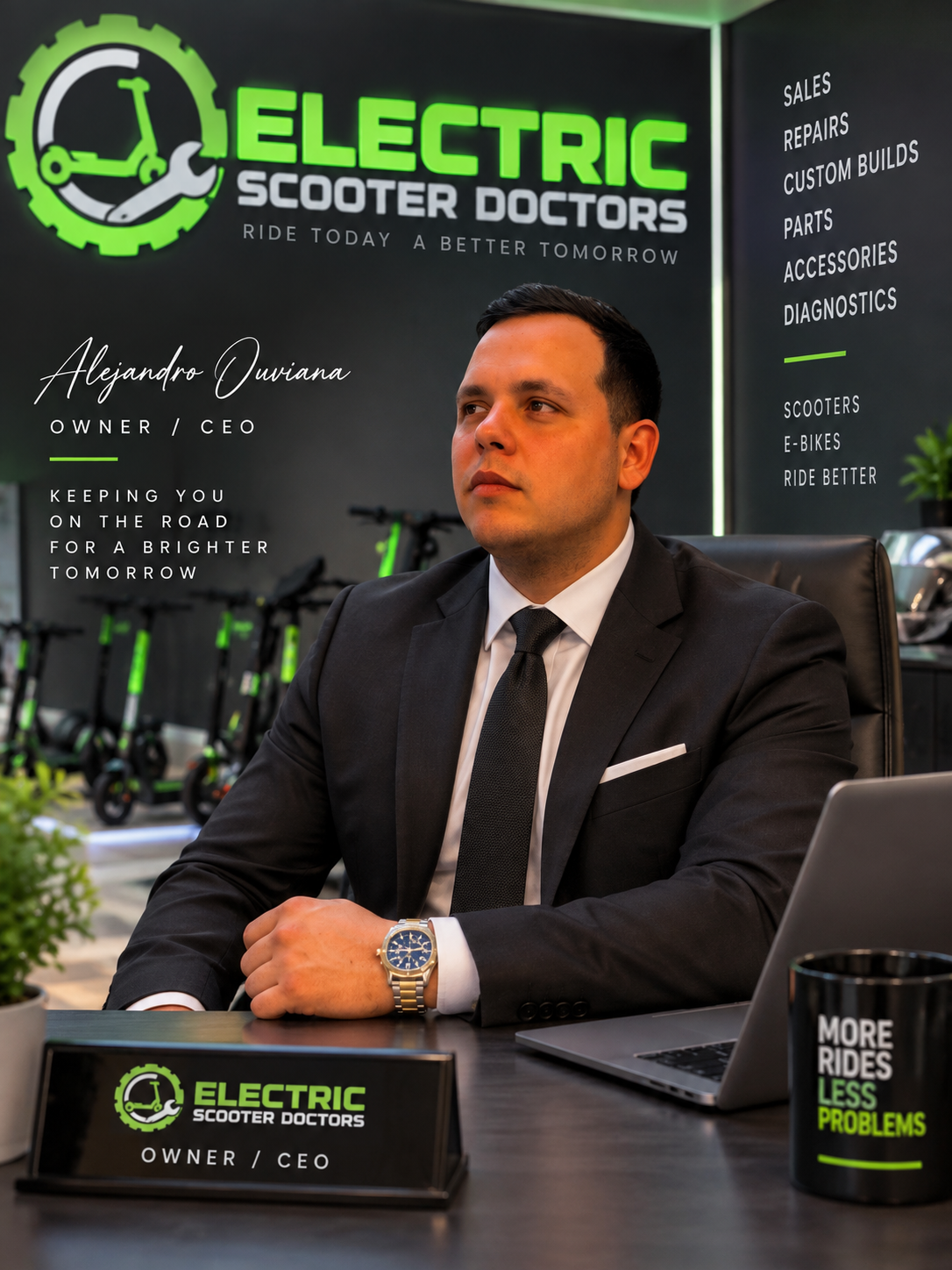 Alejandro of the Electric Scooter Doctors team