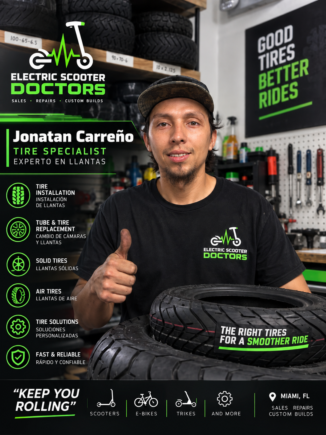 Jonatan of the Electric Scooter Doctors team