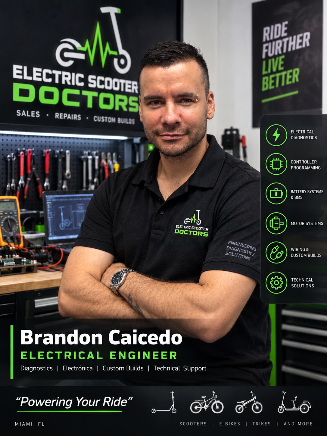 Brandon of the Electric Scooter Doctors team